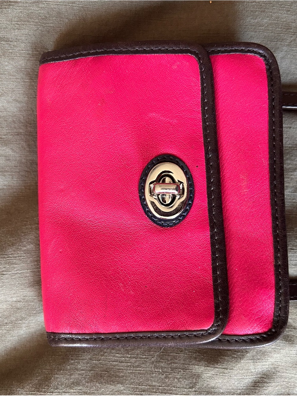 COACH 48022 Crossbody Legacy Mini Handbag Purse Fuchsia Pink
